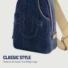 True Religion Women’s Sling Bag, Small Travel Backpack with Adjustable Shoulder Crossbody Strap(Dark Denim)