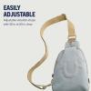 True Religion Women’s Sling Bag, Small Travel Backpack with Adjustable Shoulder Crossbody Strap(Light Denim)