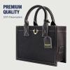 True Religion Women’s Tote Bag, Faux Suede Medium Travel Purse Handbag with Adjustable Shoulder Strap and Horseshoe Logo(Black)