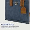True Religion Women’s Tote Bag, Faux Suede Medium Travel Purse Handbag with Adjustable Shoulder Strap and Horseshoe Logo(Blue)