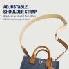 True Religion Women’s Tote Bag, Faux Suede Medium Travel Purse Handbag with Adjustable Shoulder Strap and Horseshoe Logo(Blue)