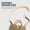 True Religion Women’s Tote Bag, Faux Suede Medium Travel Purse Handbag with Adjustable Shoulder Strap and Horseshoe Logo(Olive)