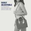 True Religion Women’s Tote Bag, Quilted Horseshoe Travel Shoulder Handbag with Adjustable Crossbody Strap(Light Blue)