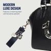 True Religion womens True Religion Bag Charm Keychain, Embossed Logo Strap Accessory With Heart and Horseshoe Pendants(Navy)