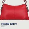 True Religion womens True Religion Satchel Bag, Women’s Crossbody Purse With Adjustable Strap, Everyday Structured Handbag(Red)