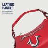 True Religion womens True Religion Satchel Bag, Women’s Crossbody Purse With Adjustable Strap, Everyday Structured Handbag(Red)