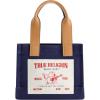 True Religion Tote Bag, Women’s Mini Travel Shoulder Bag with Adjustable Strap(Navy)