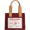 True Religion Tote Bag, Women’s Mini Travel Shoulder Bag with Adjustable Strap(Red)