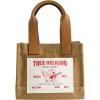 True Religion Tote Bag, Women’s Mini Travel Shoulder Bag with Adjustable Strap(Tan)