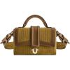 True Religion Women’s Satchel Bag Purse, Corduroy Mini Crossbody Travel Handbag with Adjustable Shoulder Strap(Brown)