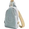True Religion Women’s Sling Bag, Small Travel Backpack with Adjustable Shoulder Crossbody Strap(Light Denim)