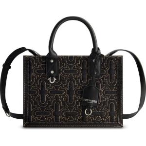 True Religion Women’s Tote Bag, Quilted Horseshoe Travel Shoulder Handbag with Adjustable Crossbody Strap(Denim)