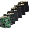 True Religion Mens Boxer Briefs Cotton Stretch Underwear for Men Pack of 6(Black/Gold)