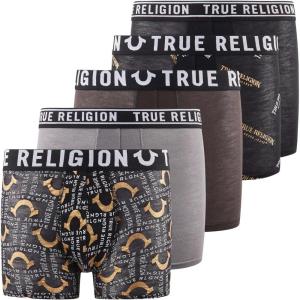 True Religion Boys Underwear 5 Pack Boxer Briefs for Boys 6-18 Durable Stretch Breathable Moisture Wicking(Grey/Black Pack)