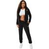 True Religion Circular Terry Jogger Pants for Women’s(Jet Black)