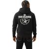 True Religion Men’s Puff Print Core Zip Up Hoodie for Men – Y2K Graphic Hoodie, Mens Hoodies with Oversized Graphic(Black)