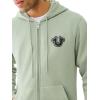 True Religion Men’s Puff Print Core Zip Up Hoodie for Men – Y2K Graphic Hoodie, Mens Hoodies with Oversized Graphic(Green Bay)