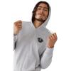 True Religion Men’s Puff Print Core Zip Up Hoodie for Men – Y2K Graphic Hoodie, Mens Hoodies with Oversized Graphic(Heather Grey)