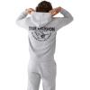 True Religion Men’s Puff Print Core Zip Up Hoodie for Men – Y2K Graphic Hoodie, Mens Hoodies with Oversized Graphic(Heather Grey)