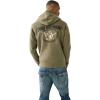 True Religion Men’s Puff Print Core Zip Up Hoodie for Men – Y2K Graphic Hoodie, Mens Hoodies with Oversized Graphic(Kalamata)