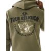 True Religion Men’s Puff Print Core Zip Up Hoodie for Men – Y2K Graphic Hoodie, Mens Hoodies with Oversized Graphic(Kalamata)