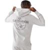 True Religion Men’s Puff Print Core Zip Up Hoodie for Men – Y2K Graphic Hoodie, Mens Hoodies with Oversized Graphic(Oatmeal Heather)