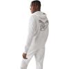 True Religion Men’s Puff Print Core Zip Up Hoodie for Men – Y2K Graphic Hoodie, Mens Hoodies with Oversized Graphic(Oatmeal Heather)