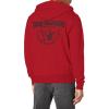 True Religion Men’s Puff Print Core Zip Up Hoodie for Men – Y2K Graphic Hoodie, Mens Hoodies with Oversized Graphic(True Red)