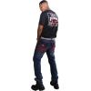 True Religion Men’s TR Ricky Super T Flap Jeans – Straight Fit Stretch Denim, 34″ Inseam, Stitching(Acoustic Session Blue Blk Wash)