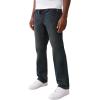 True Religion Men’s TR Ricky Super T Flap Jeans – Straight Fit Stretch Denim, 34″ Inseam, Stitching(Acoustic Session Blue Blk Wash)