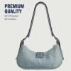True Religion Shoulder Bag, Women’s Multi-Strap Denim Handbag with Adjustable Shoulder Strap, One Size