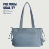 True Religion Tote Bag, Women’s Multi-Pocket Faux Leather Handbag, Denim, One Size