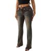 True Religion Women’s Becca Mid-Rise Bootcut Flap Jeans – Super T Stitch Denim(Compass Trail)