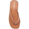 True Religion Women’s Flip Flop Sandals – Lightweight Rubber Sole with Iconic Logo Detail(Cognac)