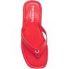 True Religion Women’s Flip Flop Sandals – Lightweight Rubber Sole with Iconic Logo Detail(Red)