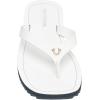 True Religion Women’s Flip Flop Sandals – Lightweight Rubber Sole with Iconic Logo Detail(White)