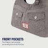 True Religion Women’s Shoulder Bag Purse, Large Hobo Handbag with Front Pockets(Grey)