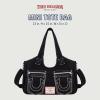 True Religion womens True Religion Women’s Satchel Bag, Crossbody Purse Handbag With Horseshoe Logo Stitching(Black)