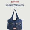 True Religion womens True Religion Women’s Satchel Bag, Crossbody Purse Handbag With Horseshoe Logo Stitching(Blue)