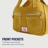 True Religion womens True Religion Women’s Satchel Bag, Crossbody Purse Handbag With Horseshoe Logo Stitching(Tan)