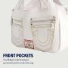 True Religion womens True Religion Women’s Satchel Bag, Crossbody Purse Handbag With Horseshoe Logo Stitching(White)