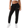True Religion Circular Terry Jogger Pants for Women’s(Jet Black)