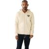 True Religion Men’s Puff Print Core Zip Up Hoodie for Men – Y2K Graphic Hoodie, Mens Hoodies with Oversized Graphic(Fog)