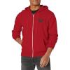 True Religion Men’s Puff Print Core Zip Up Hoodie for Men – Y2K Graphic Hoodie, Mens Hoodies with Oversized Graphic(True Red)