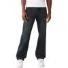 True Religion Men’s TR Ricky Super T Flap Jeans – Straight Fit Stretch Denim, 34″ Inseam, Stitching(Acoustic Session Blue Blk Wash)