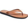 True Religion Women’s Flip Flop Sandals – Lightweight Rubber Sole with Iconic Logo Detail(Cognac)