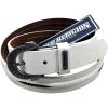 True Religion Womens Jeans Leather Belt White Chain Hardware Logo Horseshoe Buckle (24)
