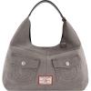 True Religion Women’s Shoulder Bag Purse, Large Hobo Handbag with Front Pockets(Grey)