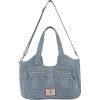 True Religion womens True Religion Women’s Satchel Bag, Crossbody Purse Handbag With Horseshoe Logo Stitching(Denim)