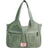 True Religion womens True Religion Women’s Satchel Bag, Crossbody Purse Handbag With Horseshoe Logo Stitching(Sage)